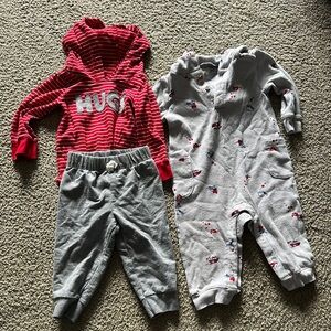 Carter's Red and Gray Kids Matching Set
